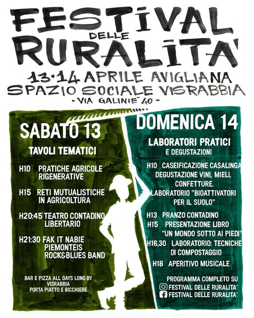 Il Festival delle Ruralità ad Avigliana, per un’agricoltura sostenibile e di qualità.