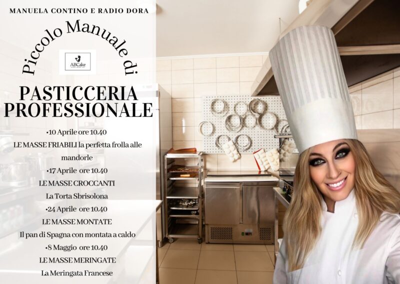 Le ricette di pasticceria professionale di Manuela Contino su Radio Dora: scopri la frolla perfetta alle mandorle.